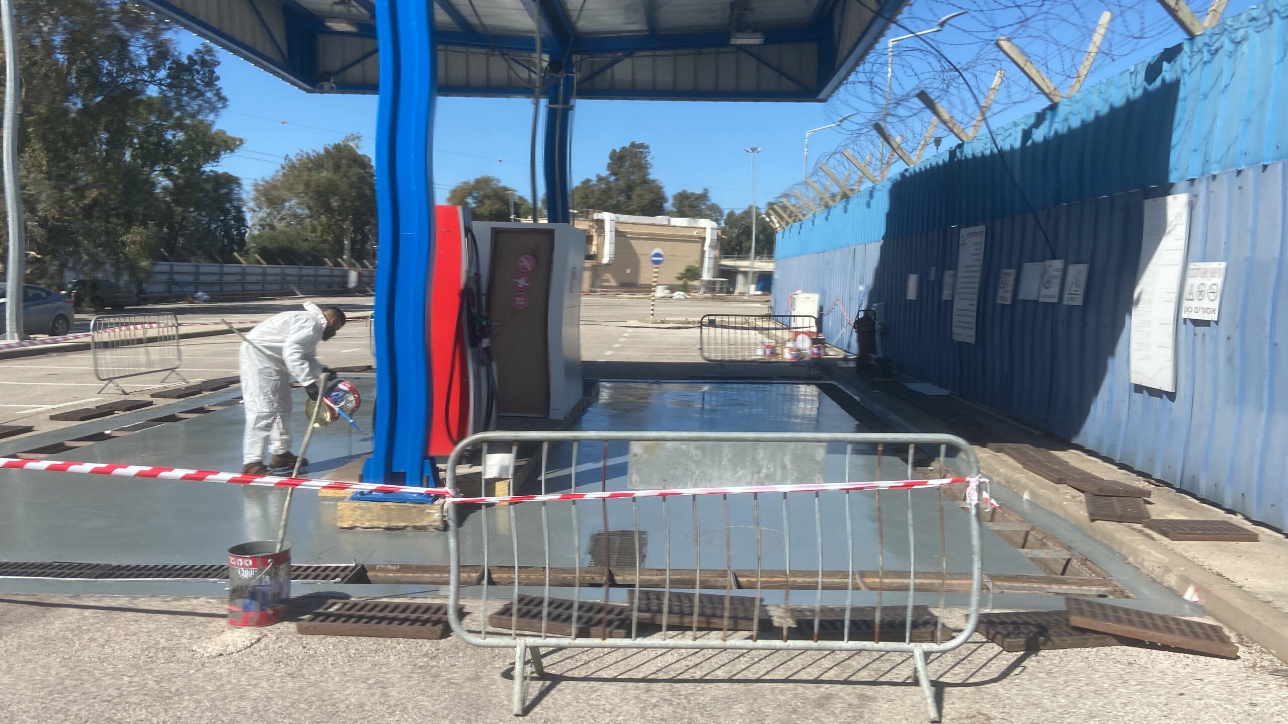 יציקות אפוקסי לרצפת תחנת דלק